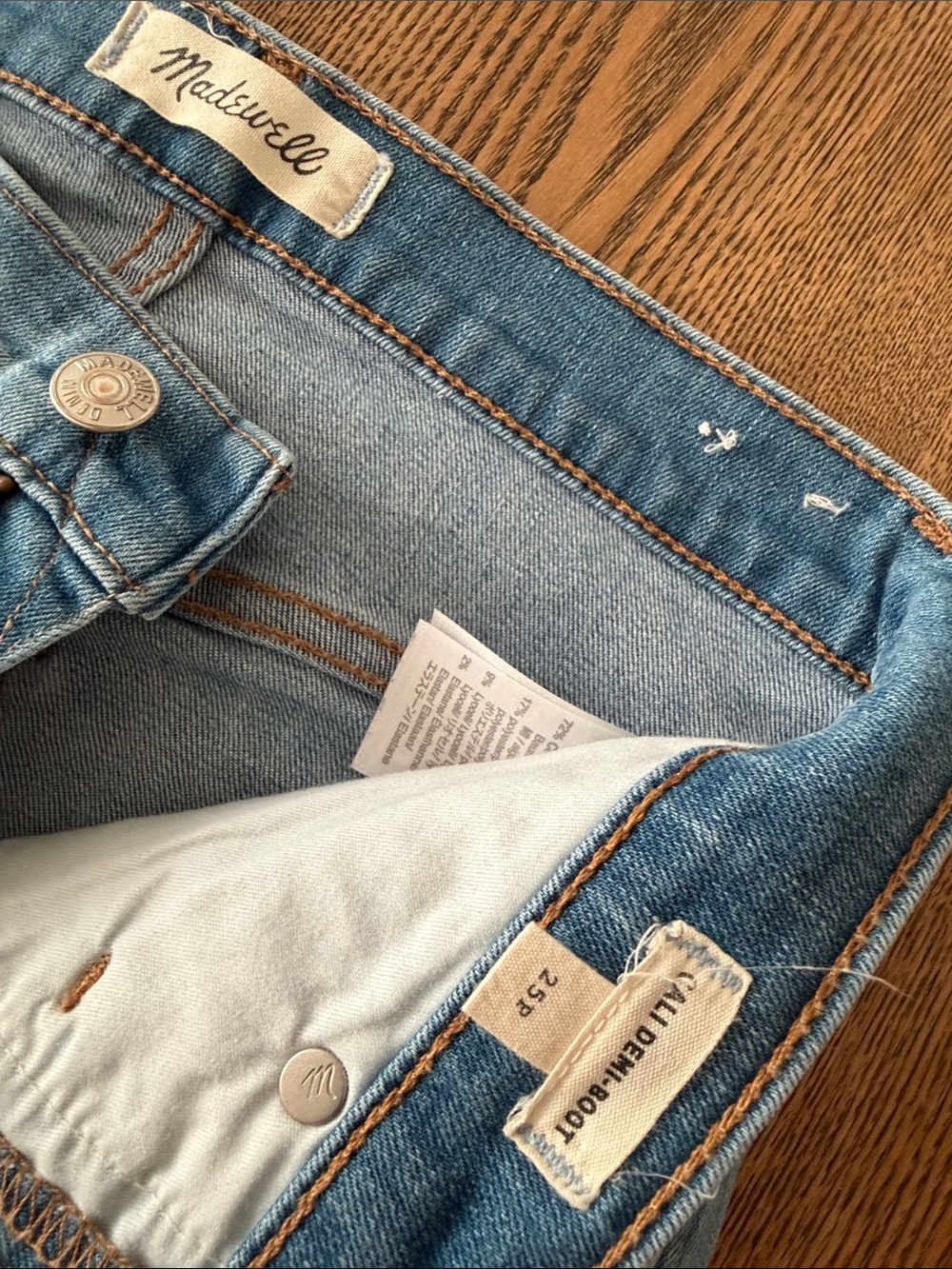 Madewell Light Blue Flare Jeans Cali Demi boot 25P new not tag